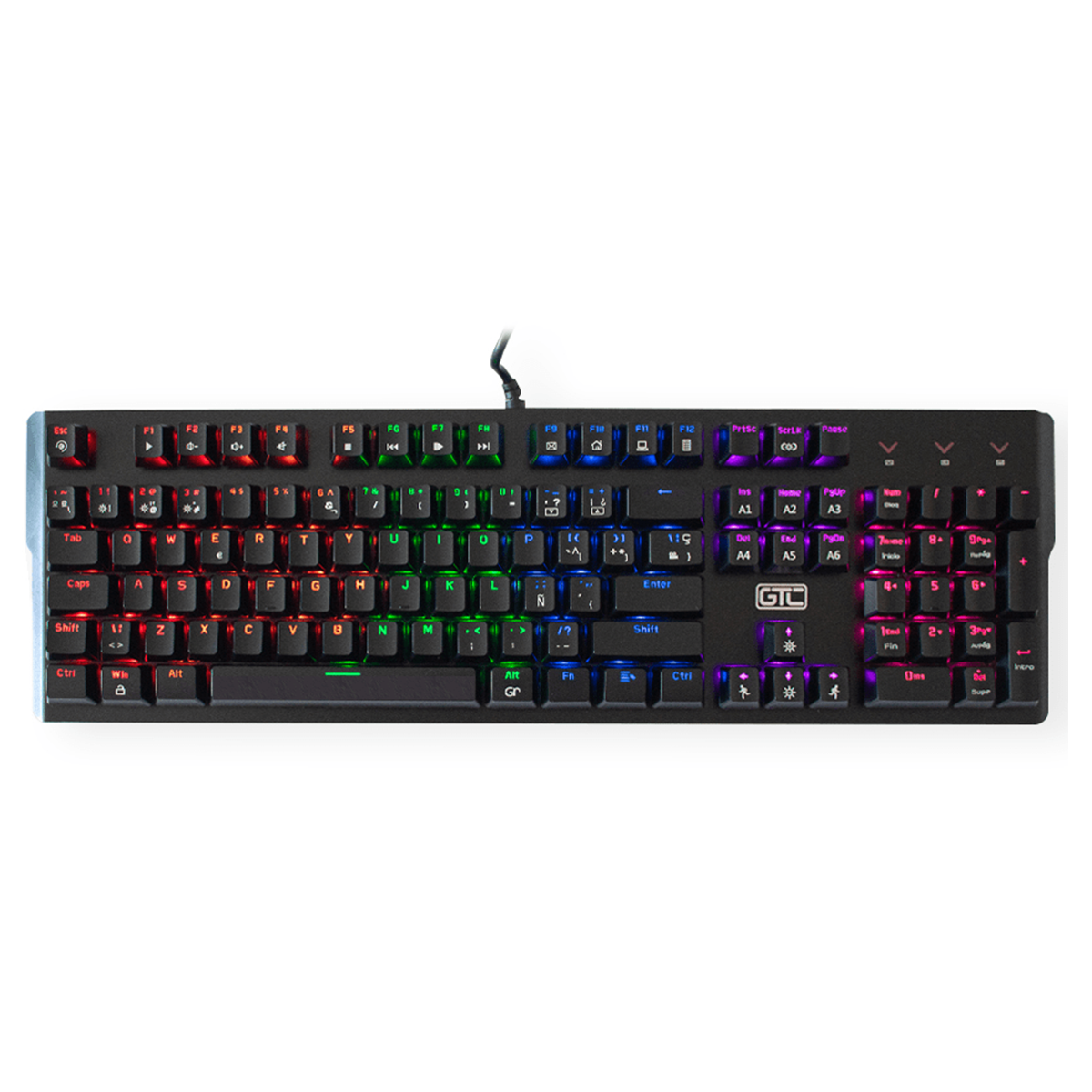 Teclado Gamer Mecanico Gtc Rgb Kgg-007 Negro