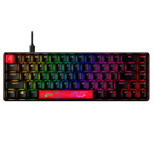 Teclado Gamer Mecanico Hyperx Alloy Origins 65% Switch Red Negro