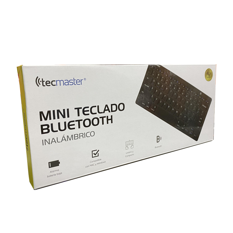 Teclado Inalámbrico Bluetooth Mini Tecmaster Negro – imagen 4