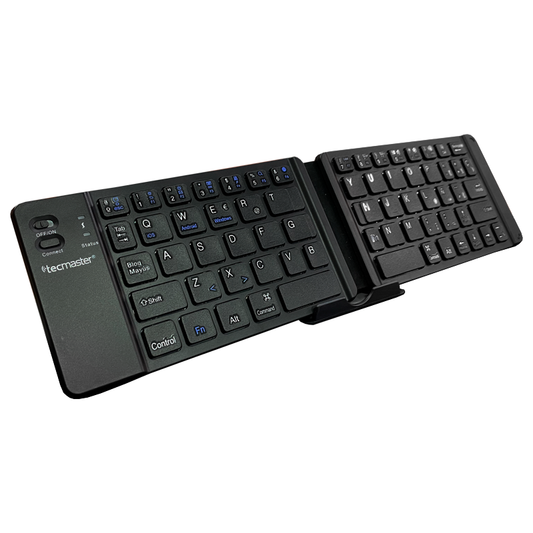Teclado Inalámbrico Bluetooth Mini Tecmaster Plegable Negro