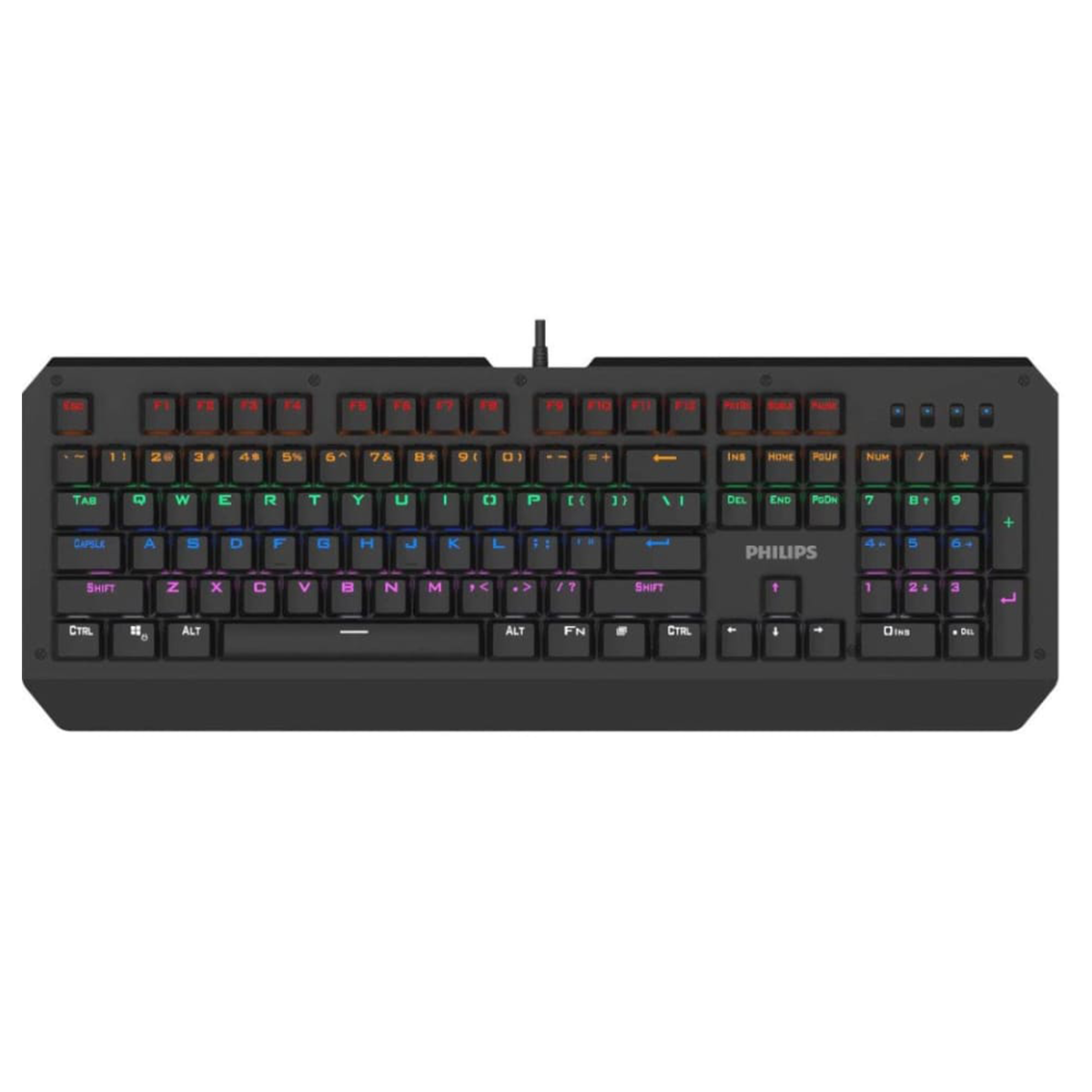 Teclado Gamer Mecanico Philips Rgb G413 SPK8413 Negro