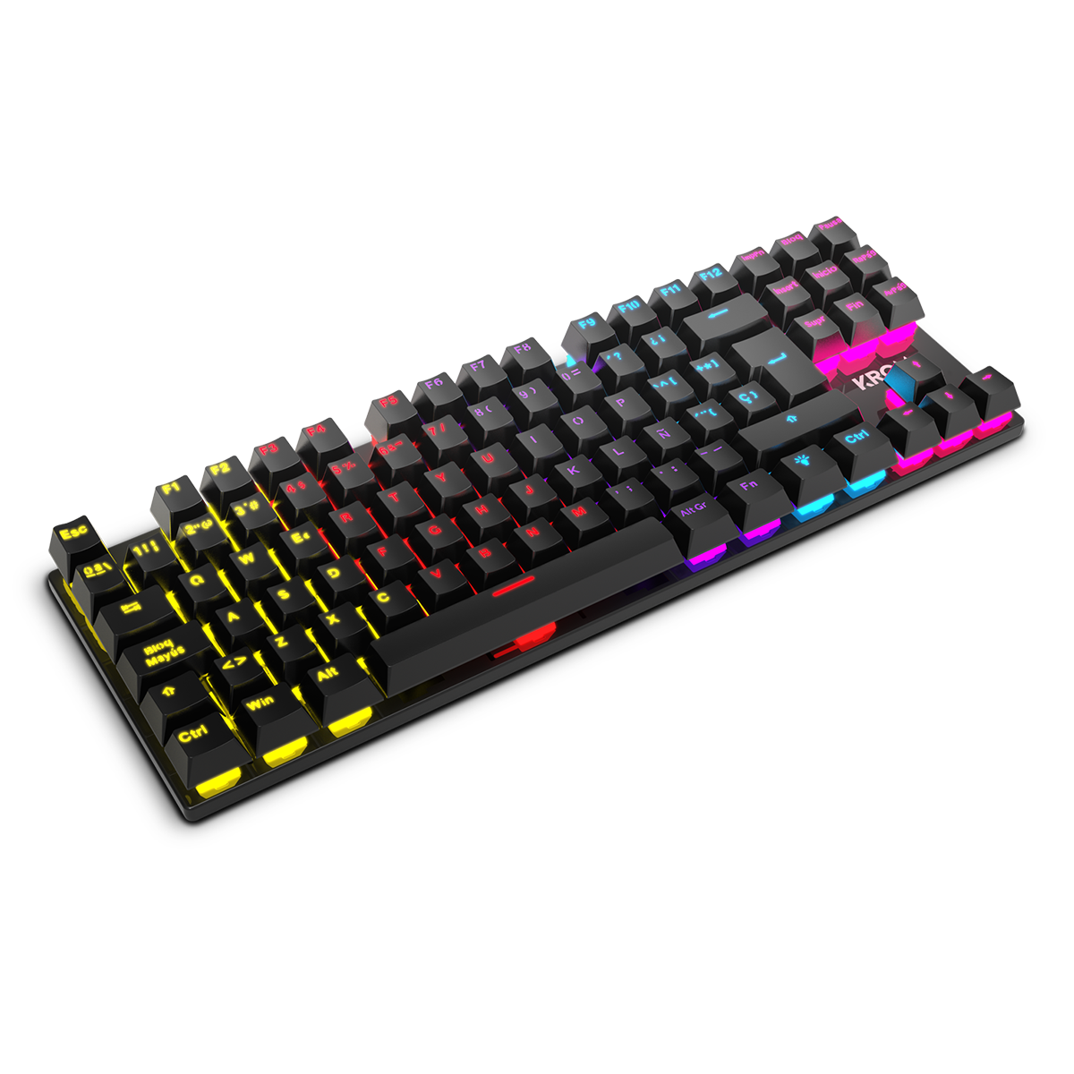 Teclado Gamer Mecánico Krom Kasic Tkl Rgb Negro