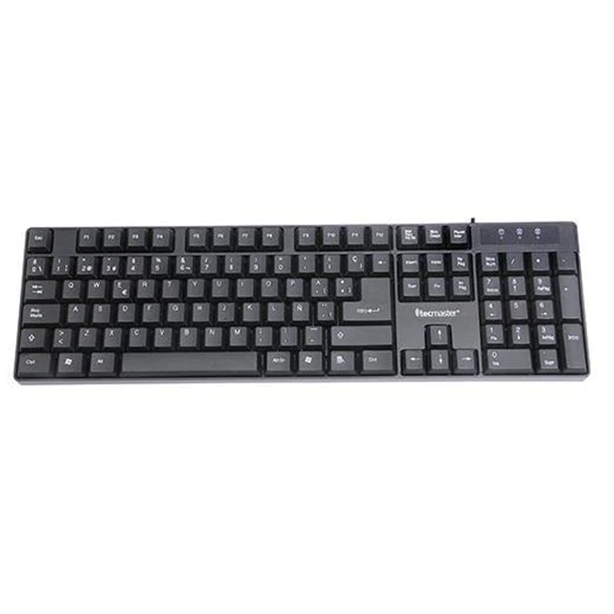 Teclado Tecmaster Cableado Usb TM-100509 Negro