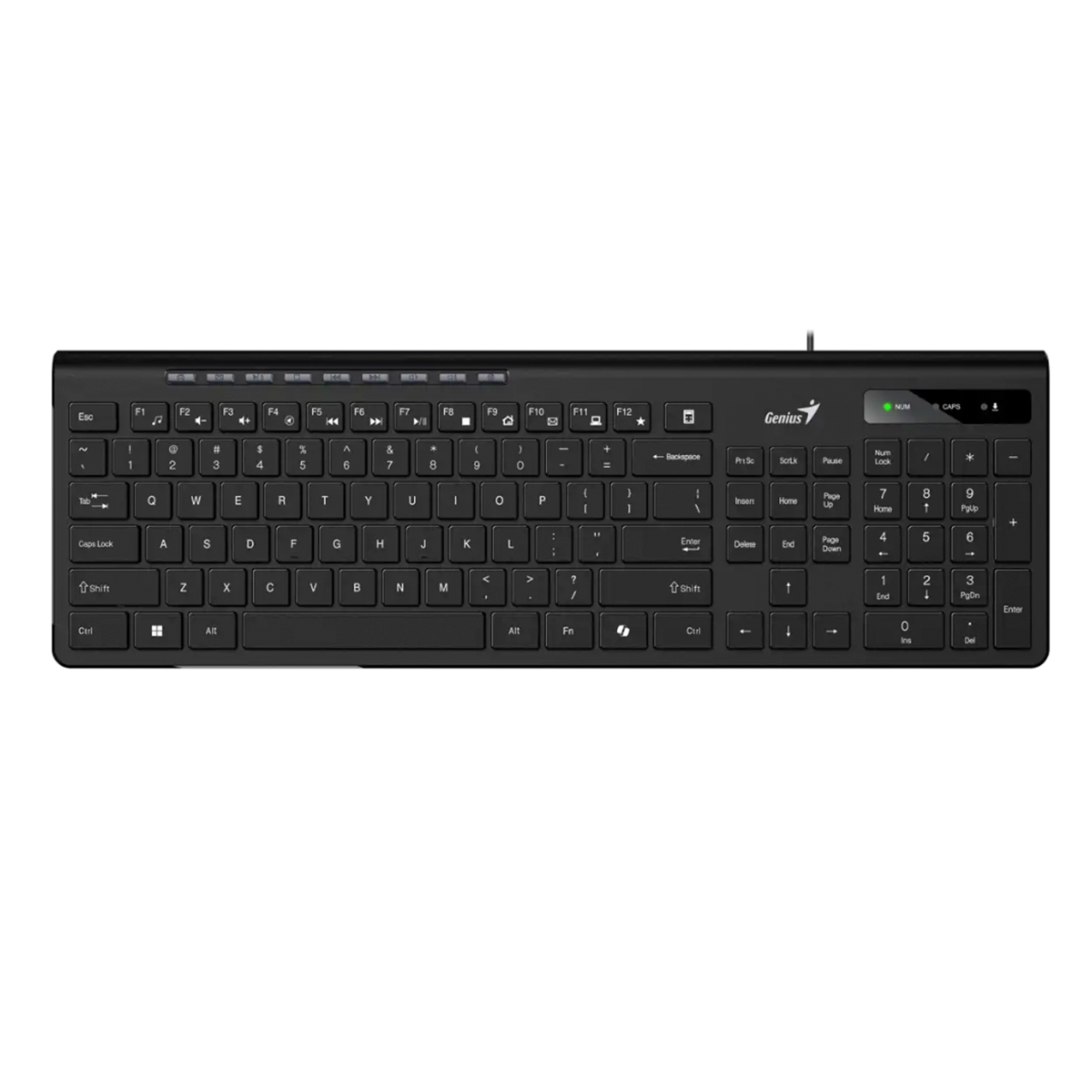 Teclado Con Cable Genius Usb Slimstar 230 II Negro