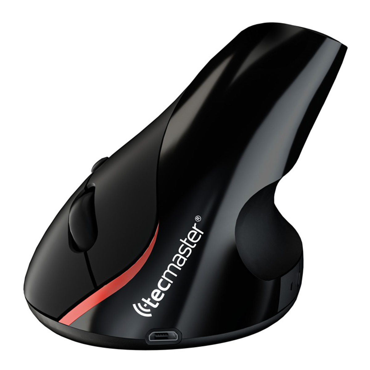 Mouse Inalambrico Tecmaster Vertical Recargable TM-100544 Negro