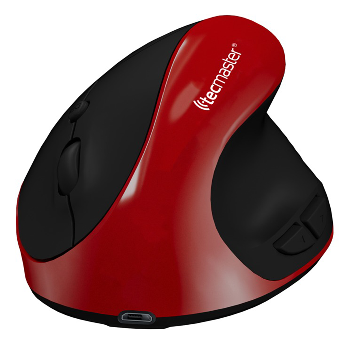 Mouse Inalambrico Tecmaster Vertical Recargable TM-100545 Rojo