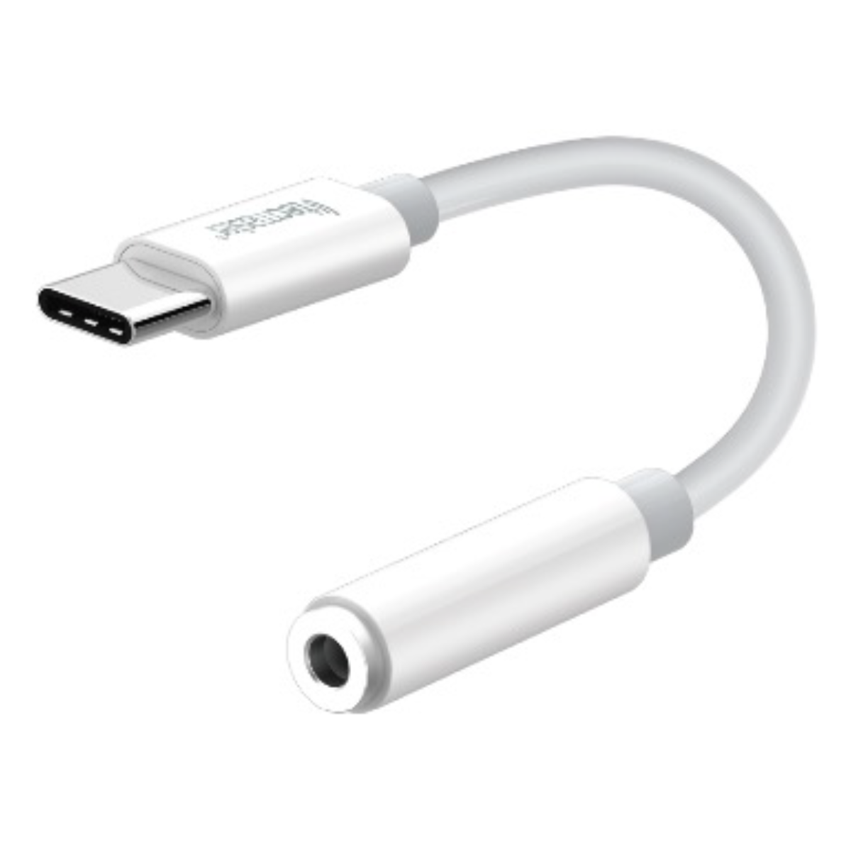 Adaptador Convertidor de Audio Tipo C a 3.5mm Tecmaster Blanco