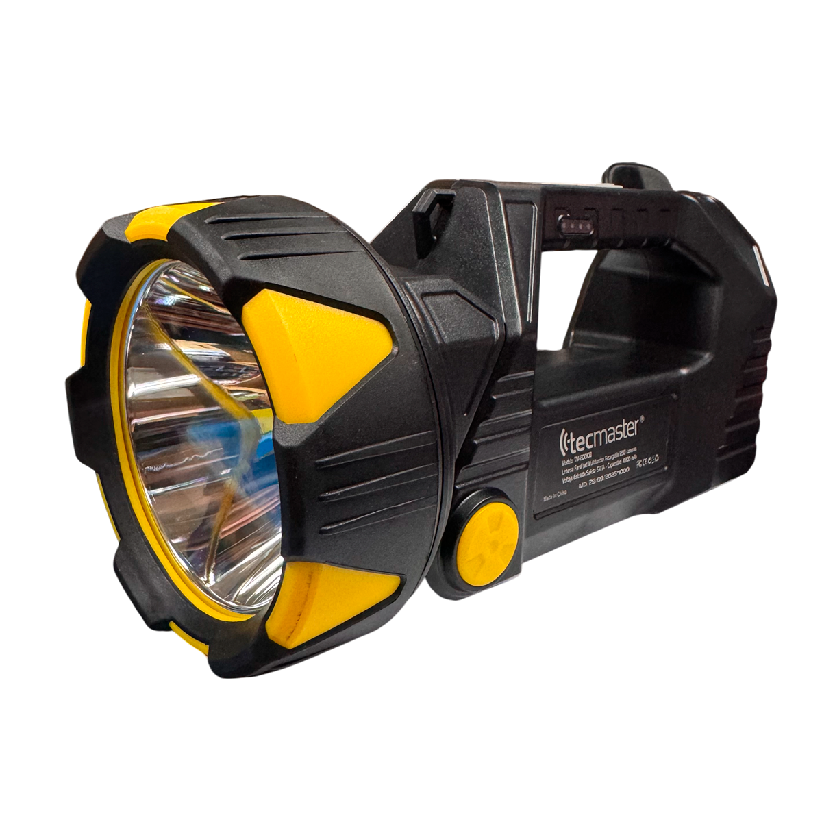 Linterna Farol Led Recargable Tecmaster 1200 Lumenes Negro