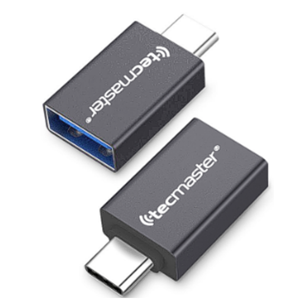 Adaptador Otg Tipo C a Usb Aluminio Tecmaster Gris