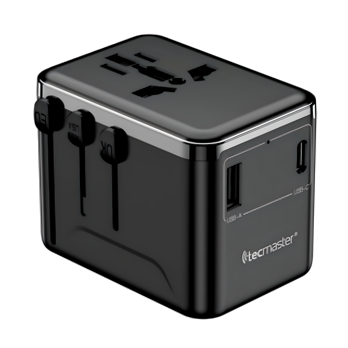 Adaptador Enchufe Universal Corriente Tecmaster TM-200569 Negro