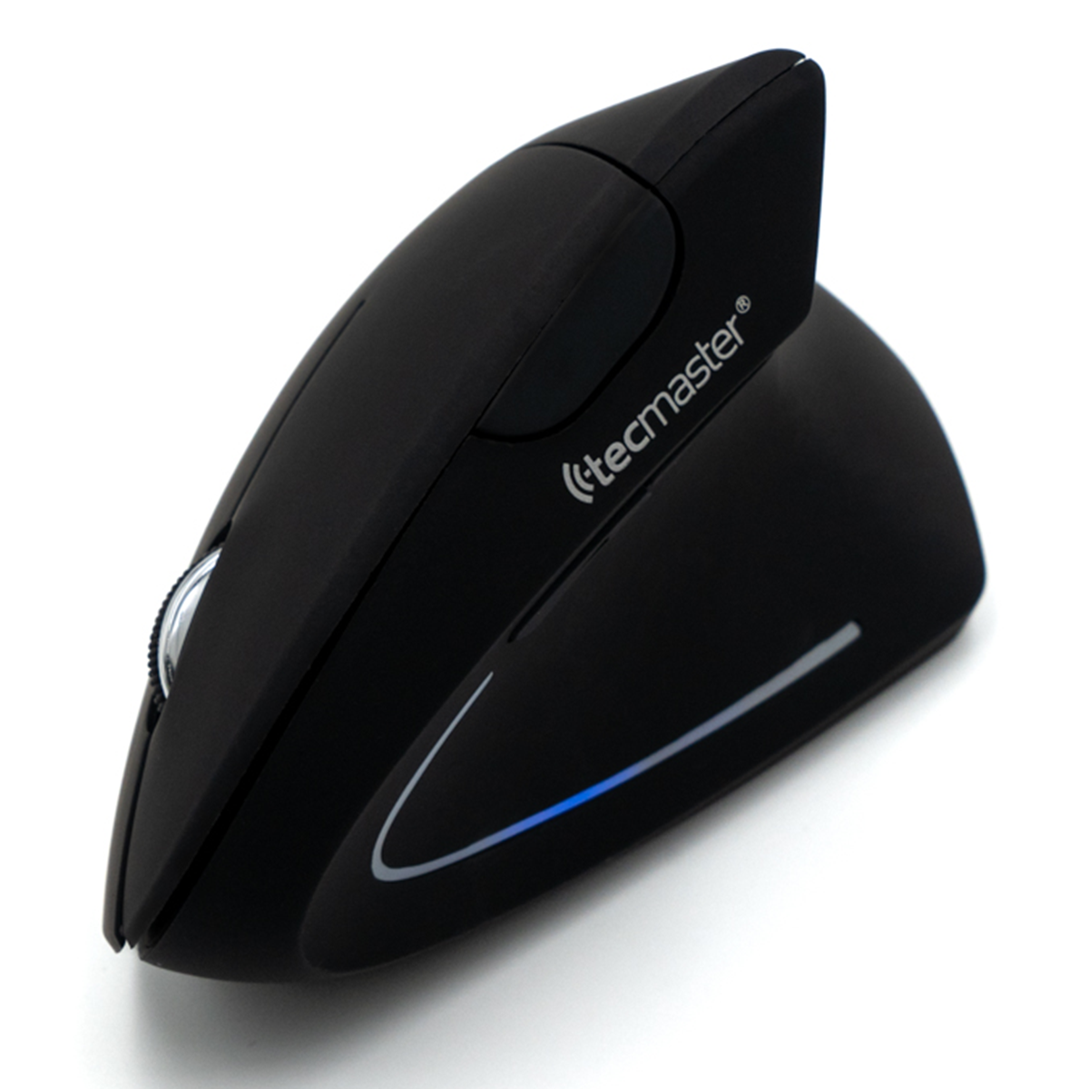 Mouse Vertical Inalámbrico Recargable Tecmaster Tm-100517 1600 Dpi Negro