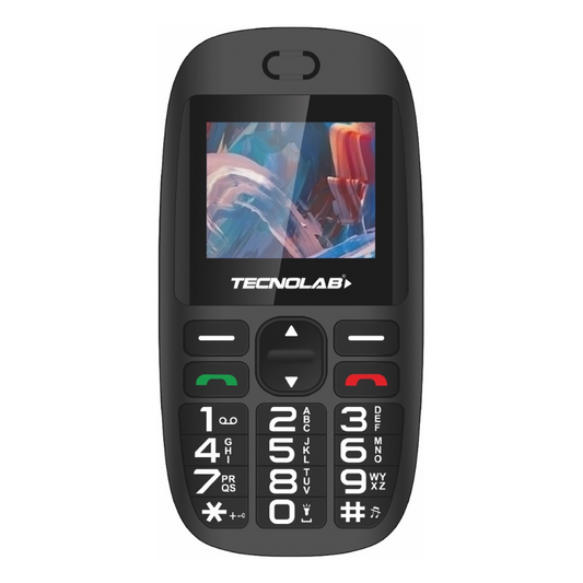 Teléfono Senior Tecnolab 4g Bt 1.7 Adulto Mayor Negro Tl486