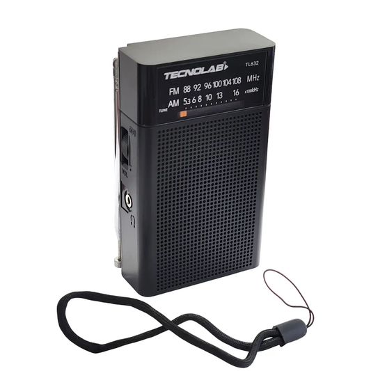 Radio Portátil De Bolsillo Banda AM/FM Tecnolab TL632 Negro