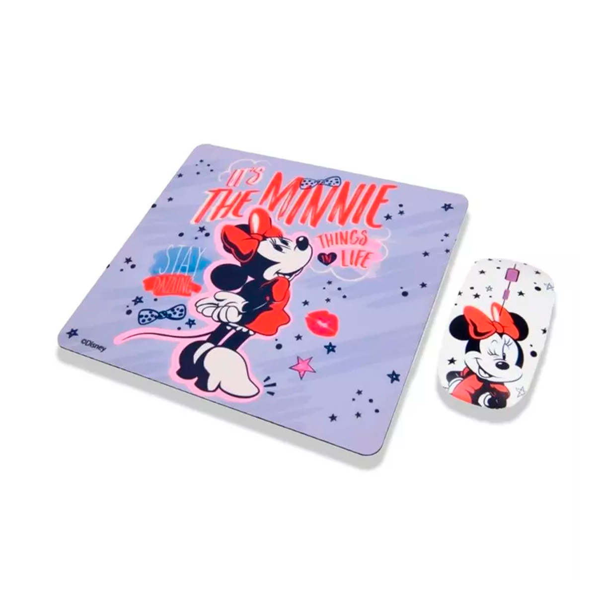 Kit Mouse Inalámbrico + Mousepad Disney Minnie 1