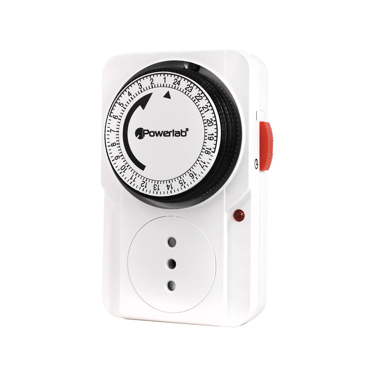 Temporizador Programable 24 Horas 2300w 220v Powerlab Blanco