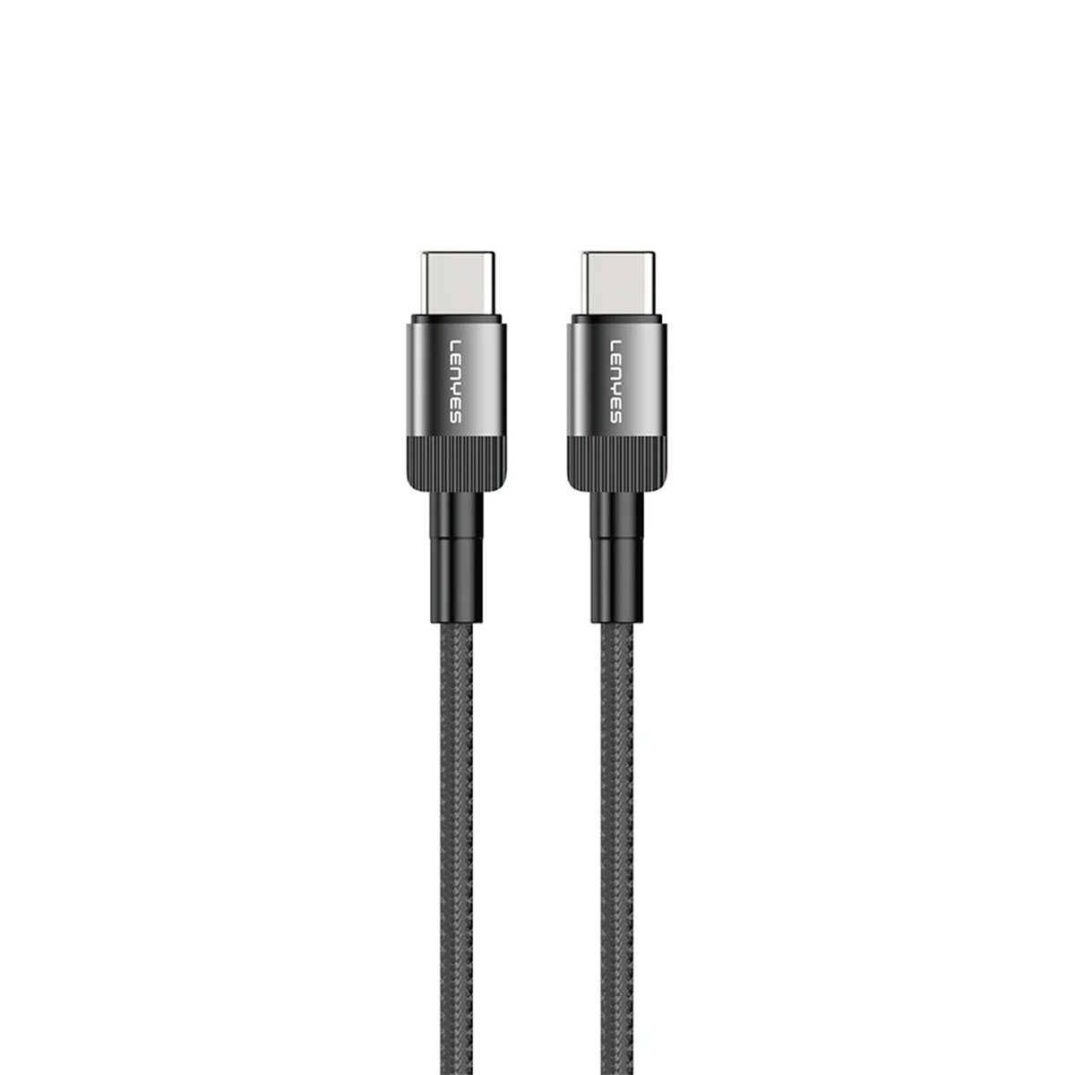 Cable Trenzado Tipo C a Tipo C Lenyes Lc546 1 Metro 60w Negro