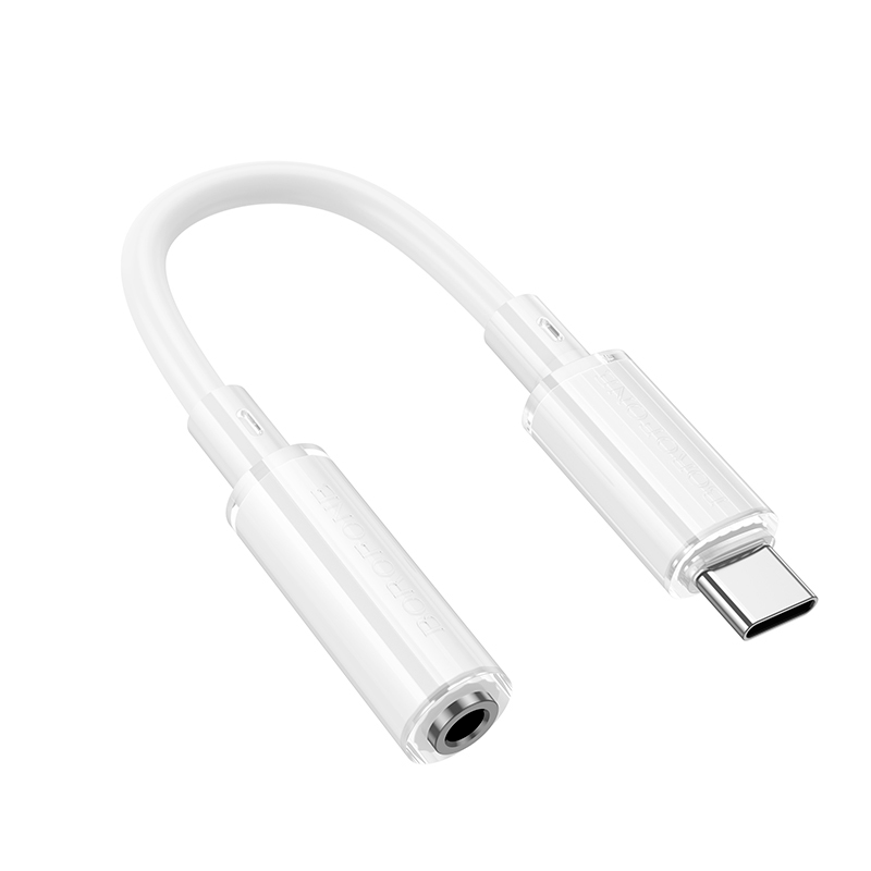 Adaptador Tipo C a 3.5mm Borofone Bv22 Lemon Blanco