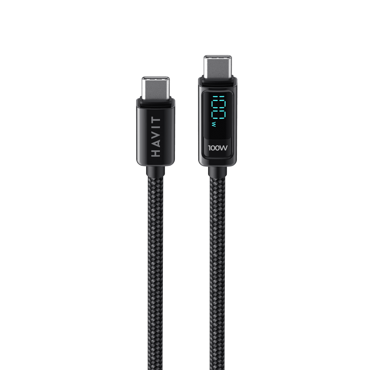 Cable Havit Cb6247 Tipo C a Tipo C 2 Metros 100w Negro
