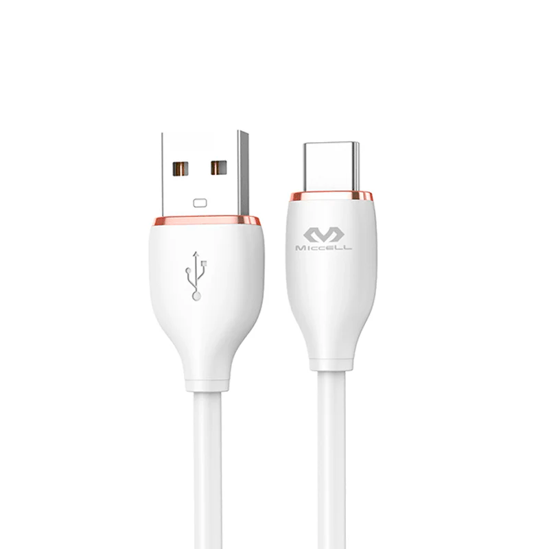 Cable Usb a Tipo C 1.5m 3a Miccell Vq-d09 Blanco