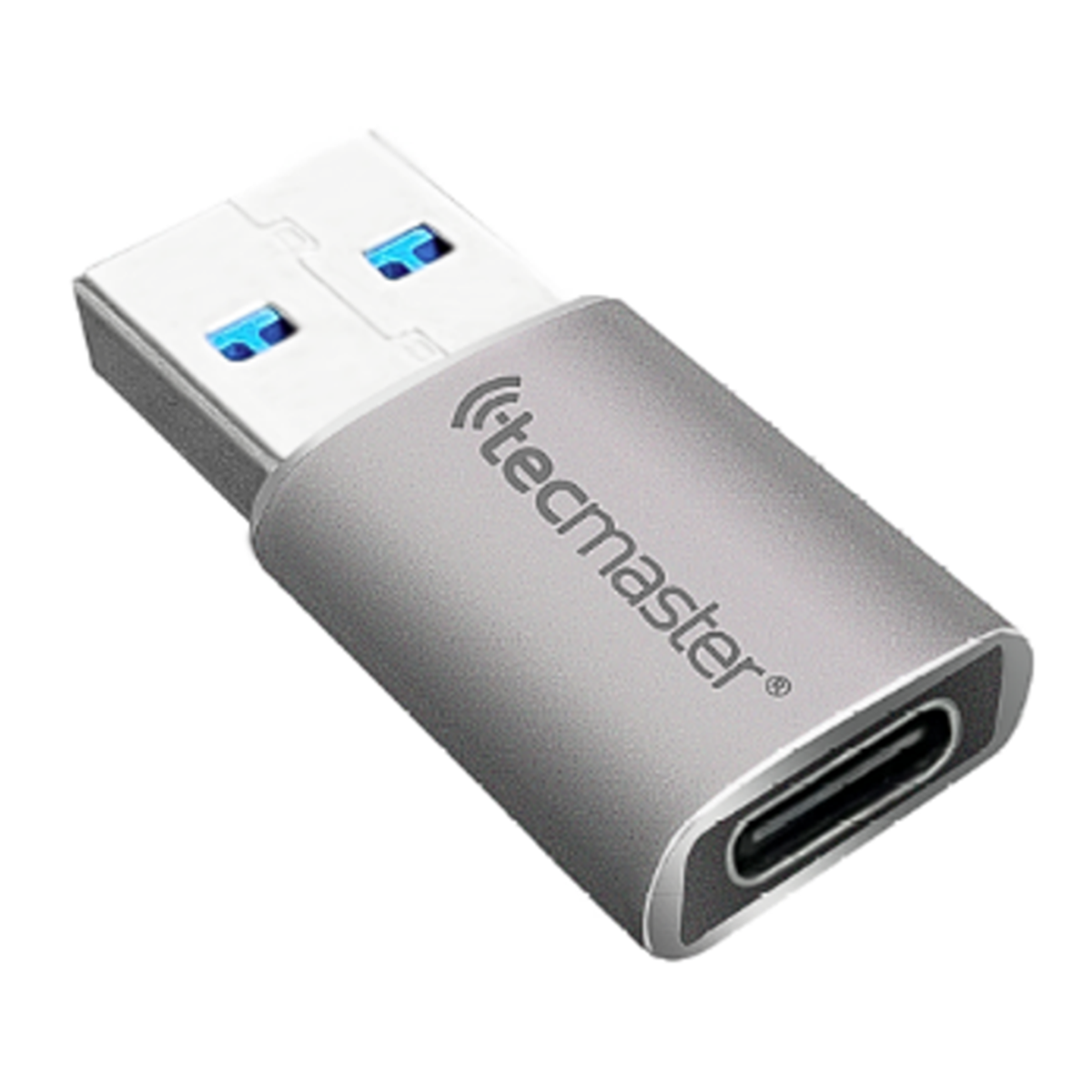 Adaptador Otg Usb 3.0 a Tipo C Aluminio Tecmaster Gris