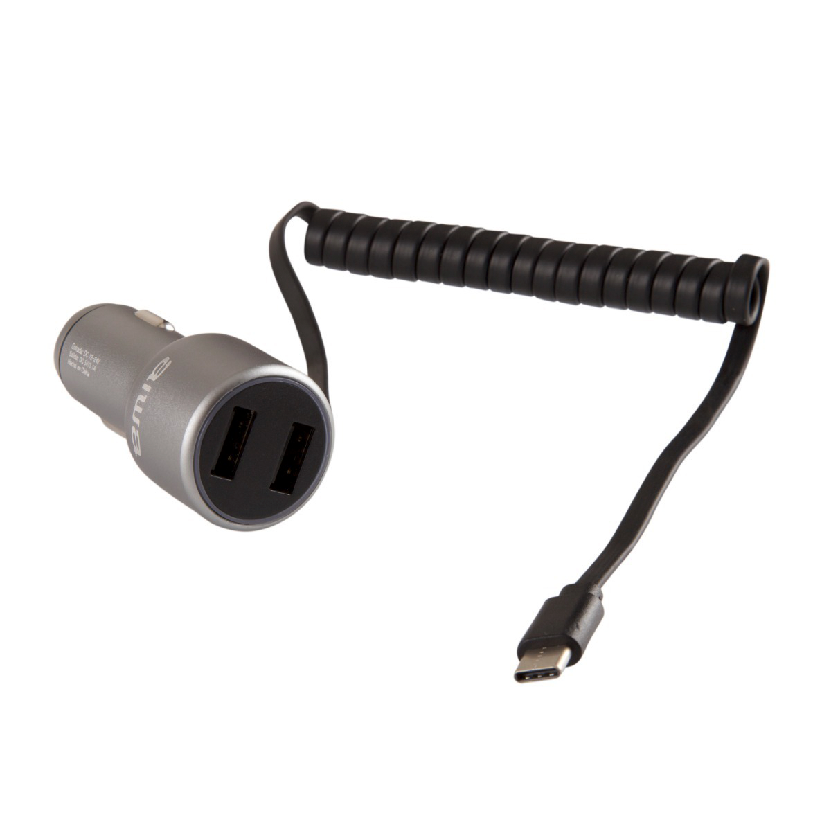 Cargador De Auto Aiwa Usb 3.1a Cable Tipo C Aluminio