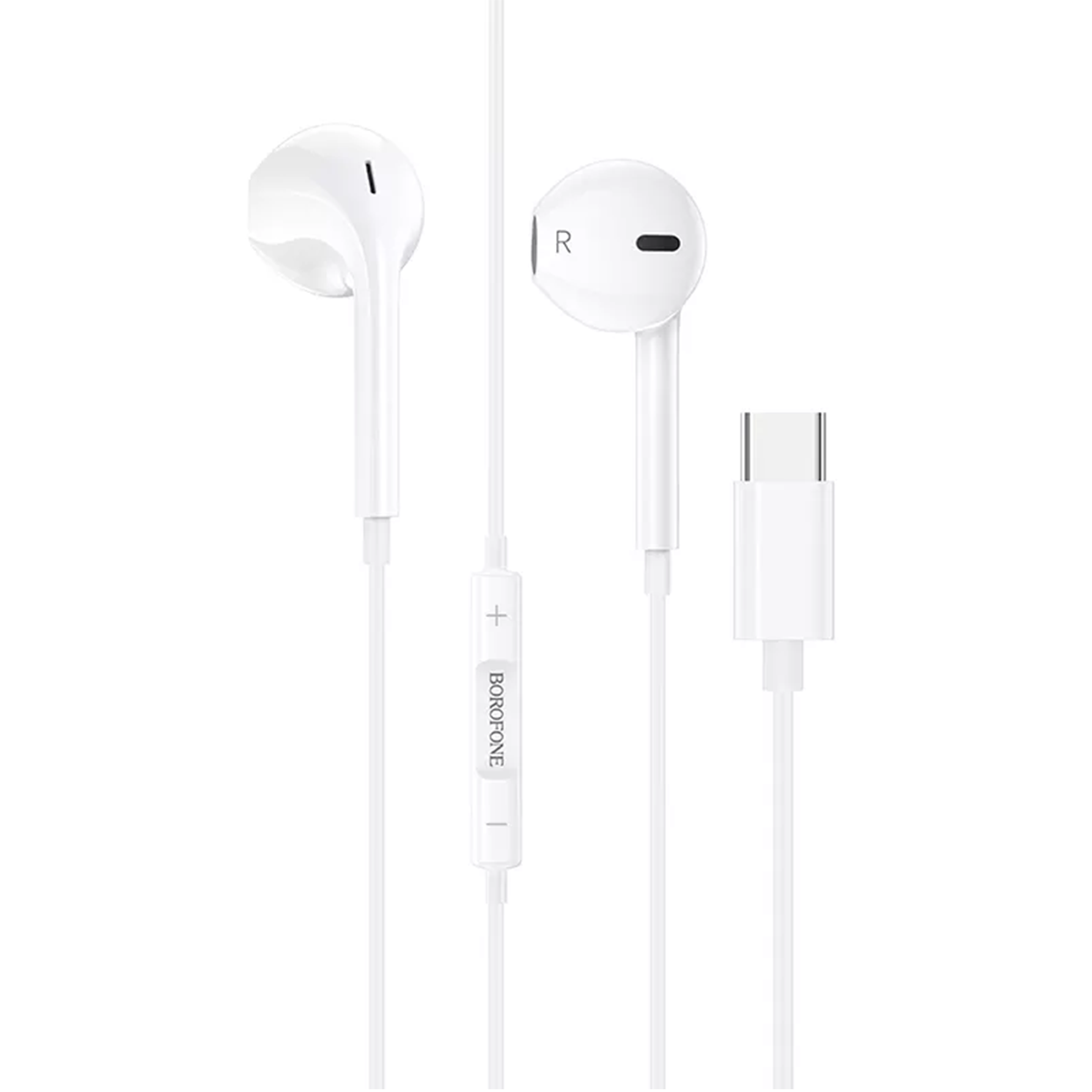 Audifonos In Ear Borofone Conector Tipo C Bm60 Blanco