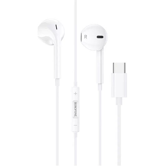 Audifonos In Ear Borofone Conector Tipo C Bm60 Blanco