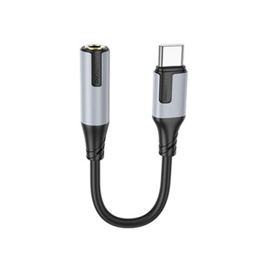 Adaptador Tipo C a Jack 3.5mm Borofone Bv19 Negro