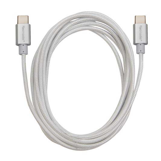 Cable Tipo C A Tipo C 2 Metros Textil Reforzado 3a Silver