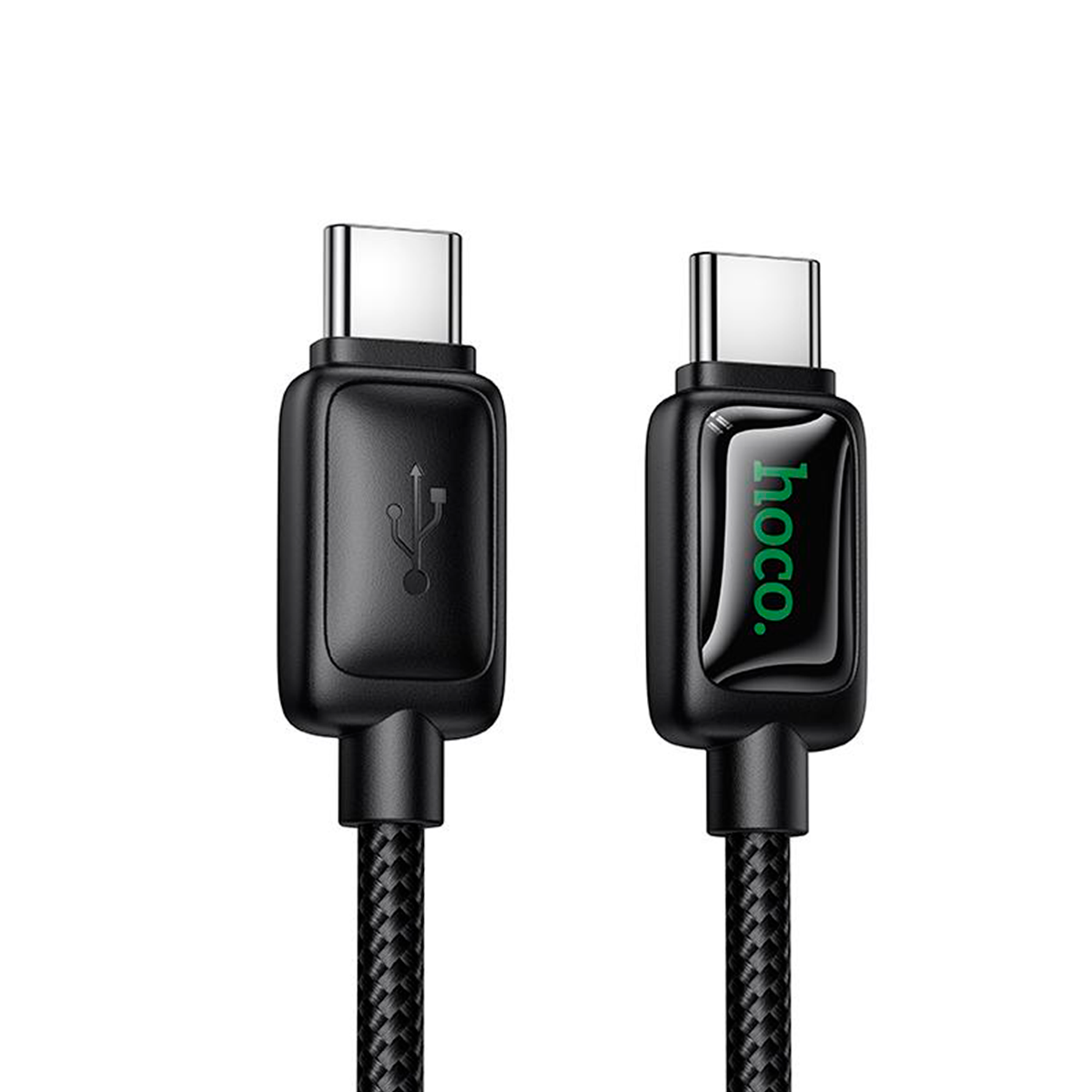 Cable Tipo C a Tipo C Led Hoco X146 Negro