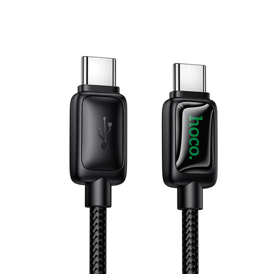 Cable Tipo C a Tipo C Led Hoco X146 Negro