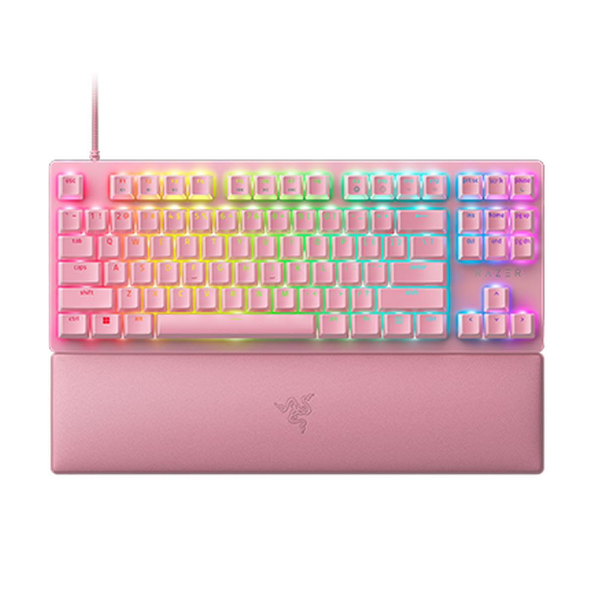 Teclado Gamer Opto Mecánico Razer Huntsman V2 Tkl Linear Optical Switch Rosado