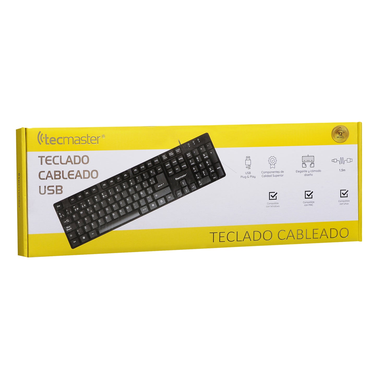 Teclado Tecmaster Cableado Usb TM-100509 Negro – imagen 2