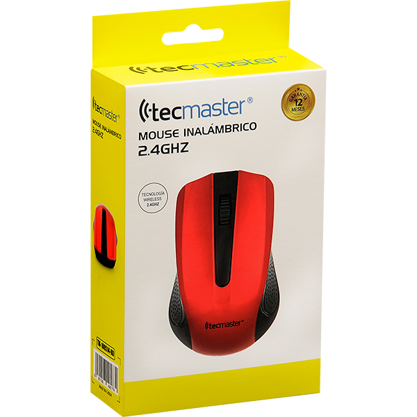 Mouse Tecmaster Inalambrico TM-100514 Rojo – imagen 3