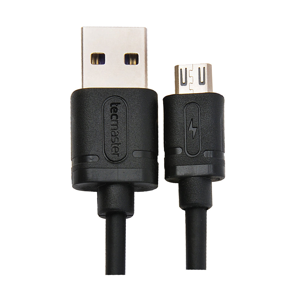 Cable Tecmaster Micro Usb 2,5 Metros Reforzado Negro – imagen 2