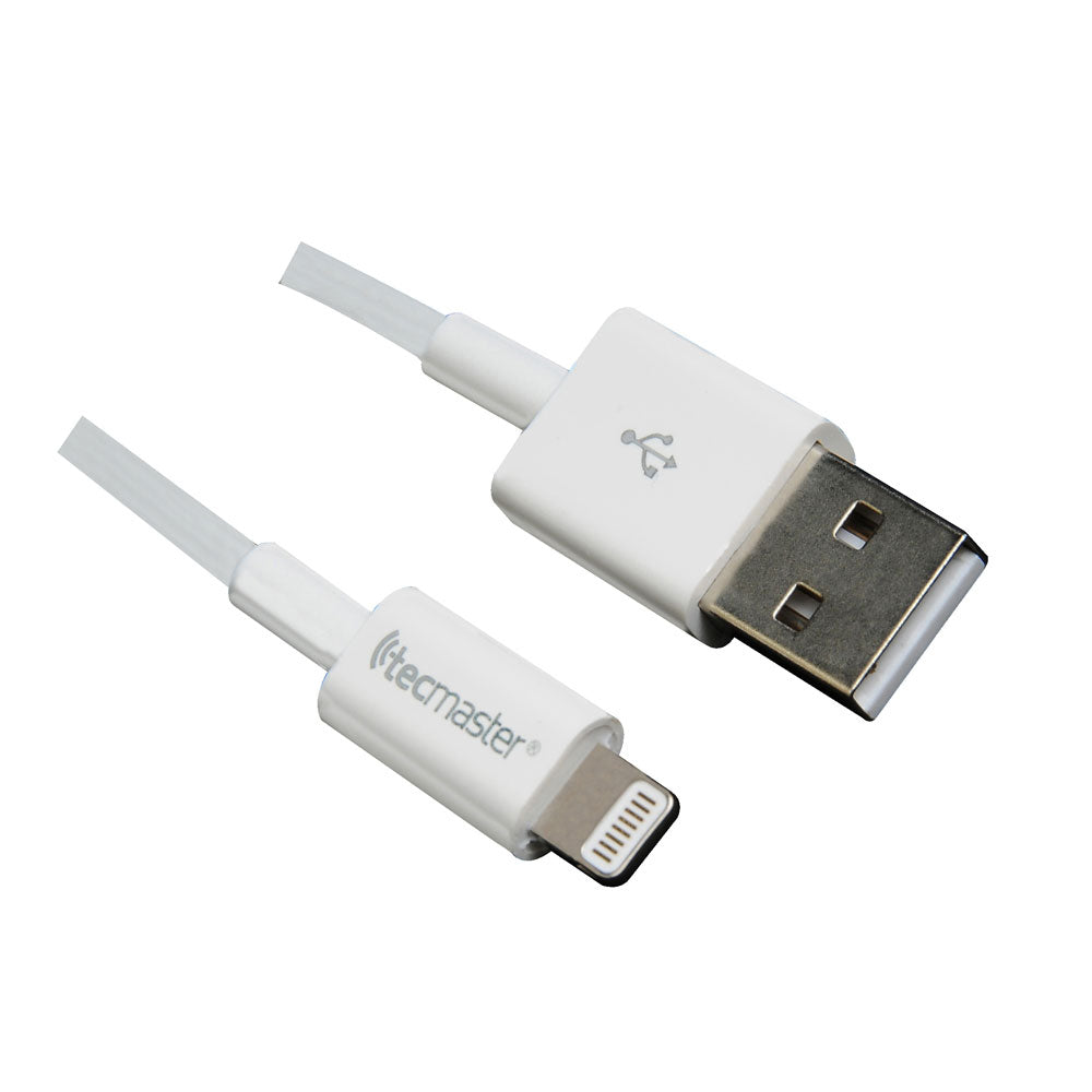 Cable Tecmaster Lightning Certificado MFI 1 Metro Blanco – imagen 4