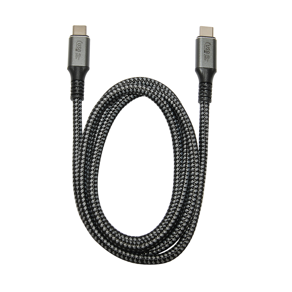 Cable Tipo C a Tipo C 240W 1.2 Metro Reforzado Tecmaster Gris – imagen 2