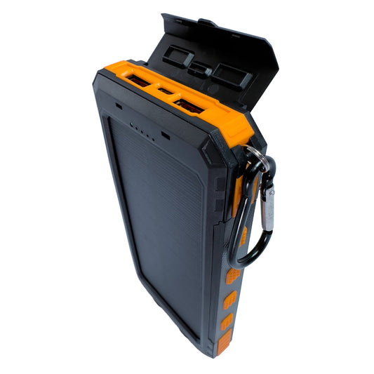 Powerbank Bateria Portatil 10000 Mah Solar Tecmaster Tm-200561 Negro