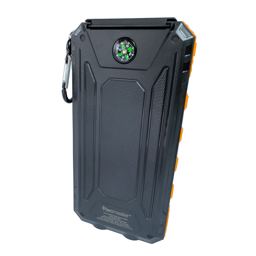 Powerbank Bateria Portatil 10000 Mah Solar Tecmaster Tm-200561 Negro – imagen 2