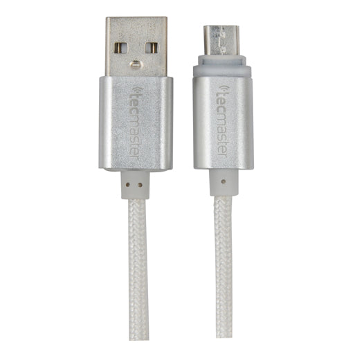 Cable Tecmaster Micro Usb 1 Metro TM-CB-M10 Gris – imagen 2