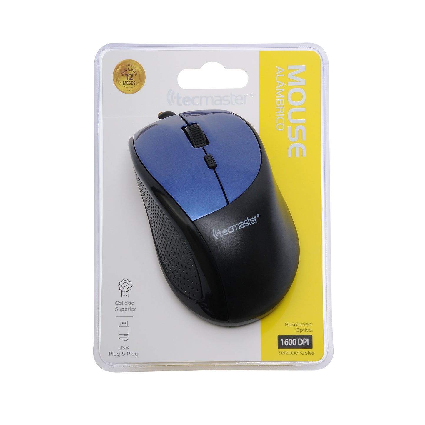 Mouse Tecmaster Usb Tm-MO360 Azul – imagen 2