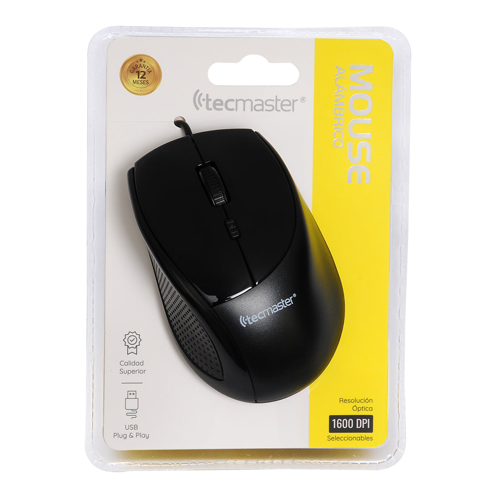 Mouse Tecmaster Usb Tm-MO360 Negro – imagen 3