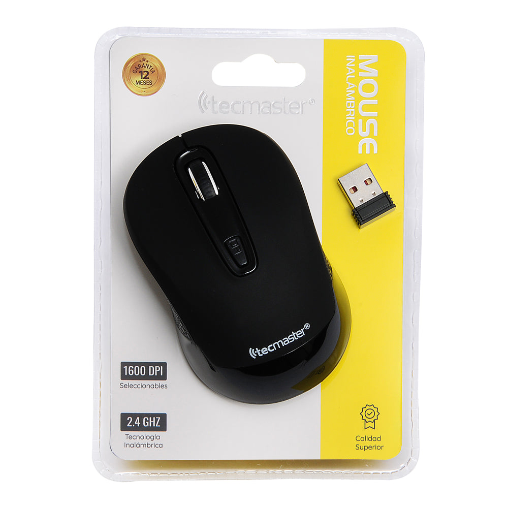 Mouse Tecmaster Inalambrico Tm-MO382rg Negro – imagen 3