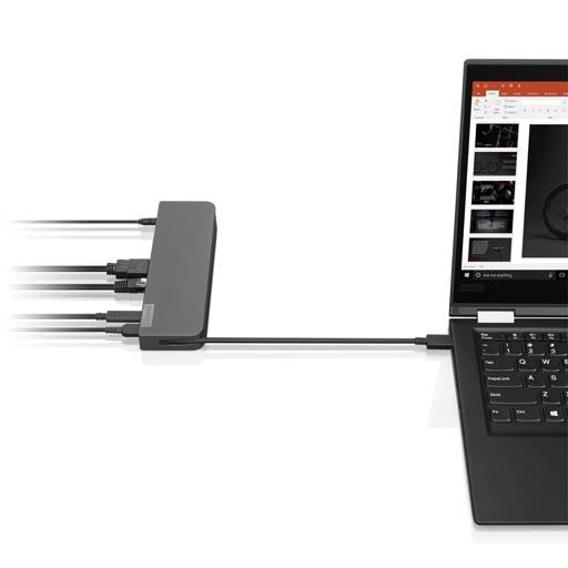 Adaptador Hub Tipo C Lenovo Mini Dock 65w Gris – imagen 2