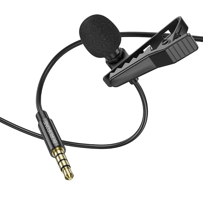 Microfono Lavalier Externo Borofone Bfk11 2m Jack 3.5mm Negro – imagen 2