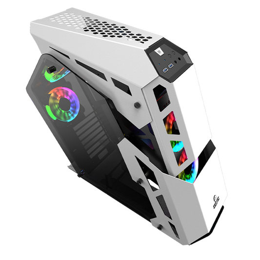 Gabinete Gamer Power Train Small Decider Blanco