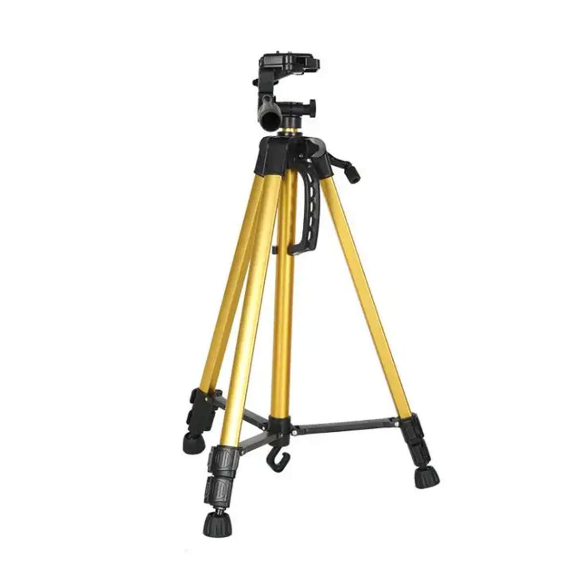 Trípode Profesional Para Celular Cámara Panorámico 3366 Negro Dorado