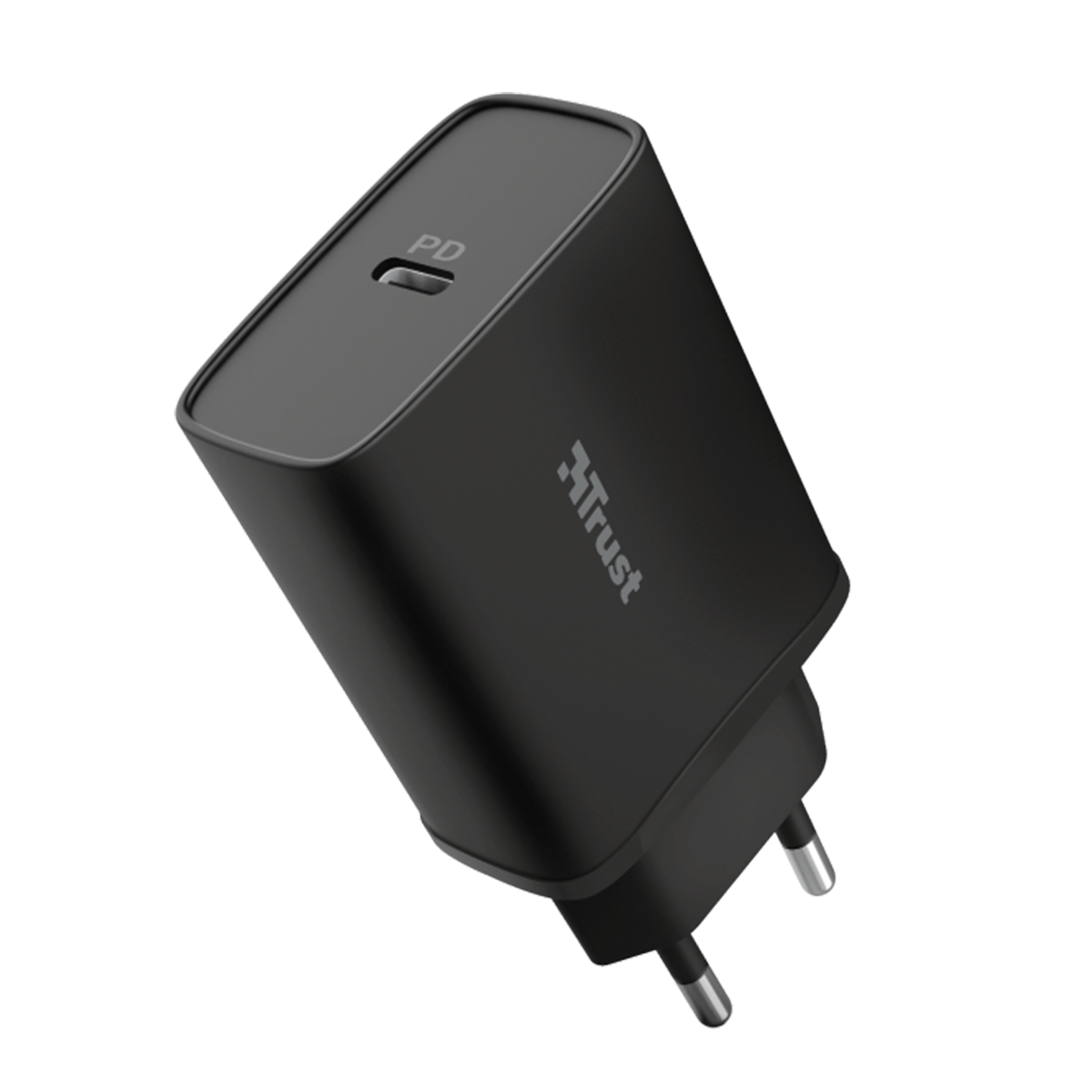 Cargador Ultra Rapida Tipo C Qmax 18w Trust Negro