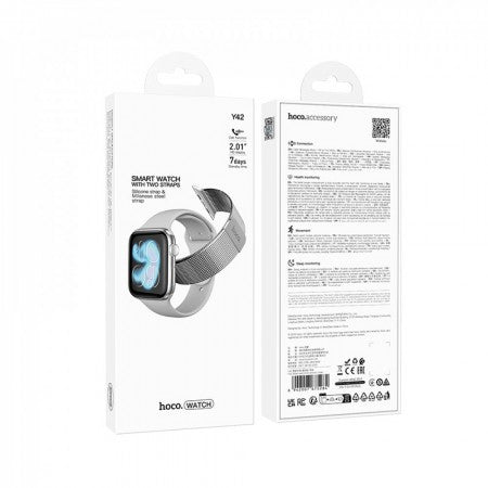 Reloj Smartwatch Hoco Y42 Bluetooth Ipx6 Tft Gris – imagen 2