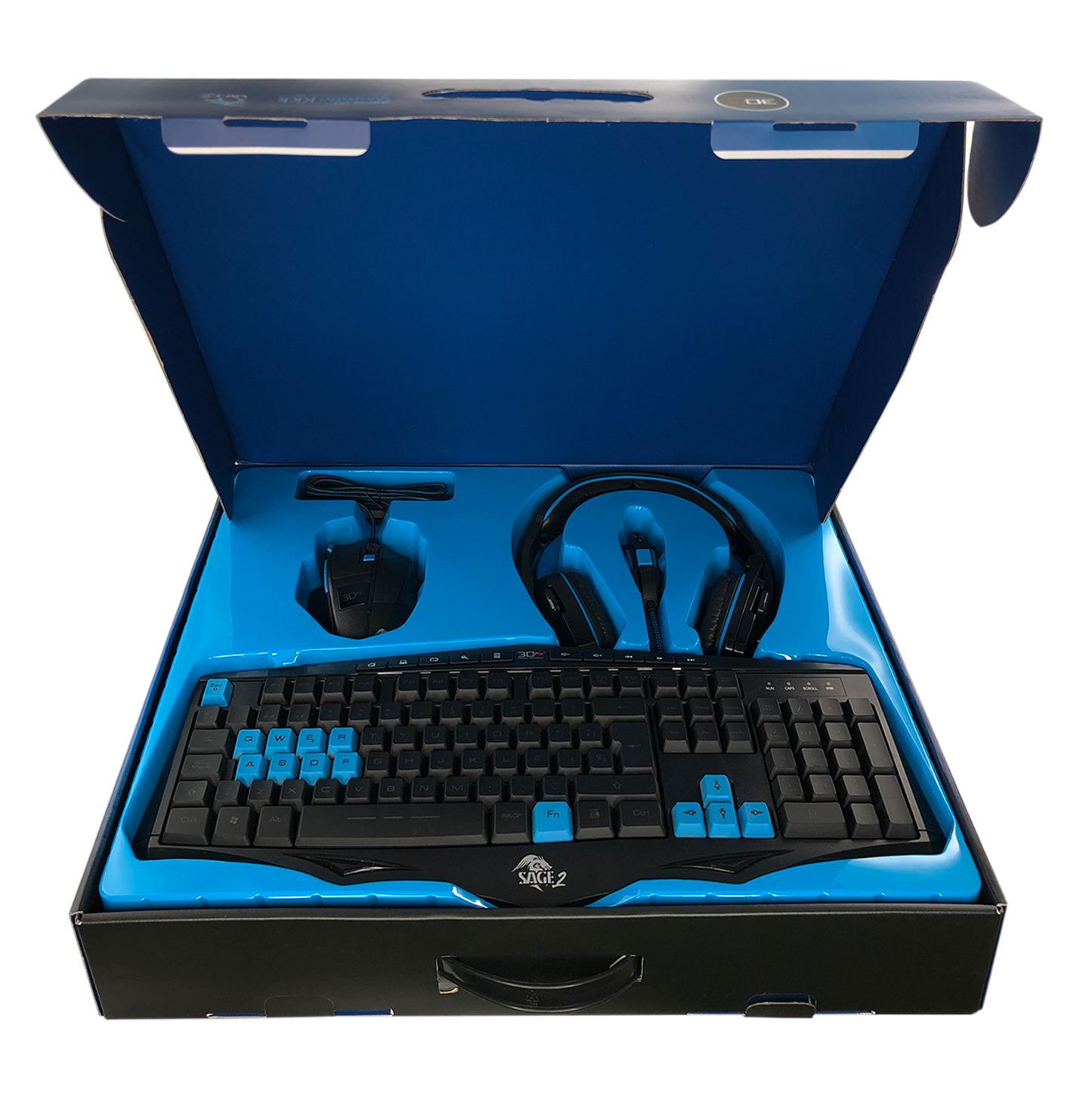 Kit Gamer 3Dfx Teclado Mouse Headset Mousepad 4 en 1 – imagen 2